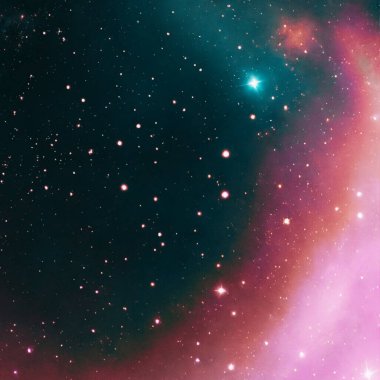 Galaksi uzayda, nebulada, evrende