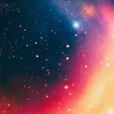 Güzel renkli nebula. Uzay boşluğu. Bu görüntünün unsurları Nasa tarafından desteklenmektedir.