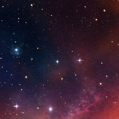 Yıldızlı gökyüzü ve Samanyolu.