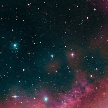 Renkli yıldızlı gece arkaplanı