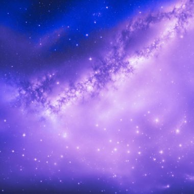 Arkasında yıldızlar olan güzel Samanyolu Galaksisi. Bu görüntünün unsurları Nasa tarafından desteklenmektedir