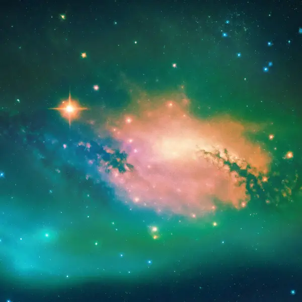 Güzel bir nebula ve uzayda yıldızlar. Bu görüntünün unsurları Nasa tarafından desteklenmektedir.