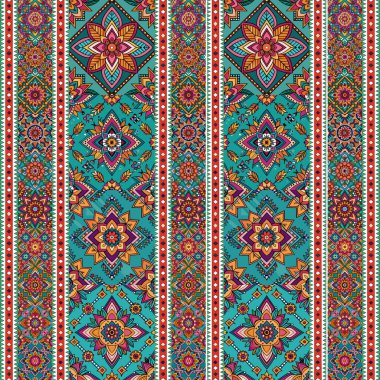 Kusursuz etnik kabile modeli. Renkli Aztek süsü