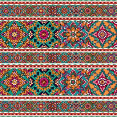 Kusursuz çiçek deseni. Vektör çizimi. Çiçeklerle soyut arkaplan