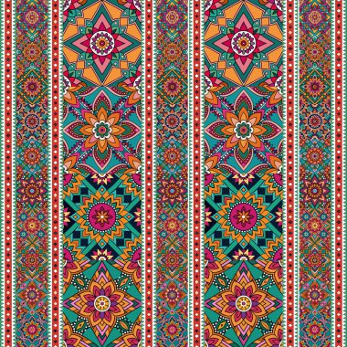 Renkli etnik çiçekli arka plan