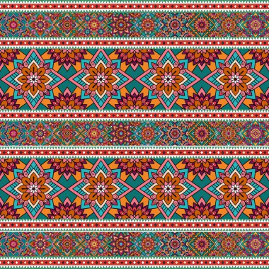 etnik çiçek seamless modeli