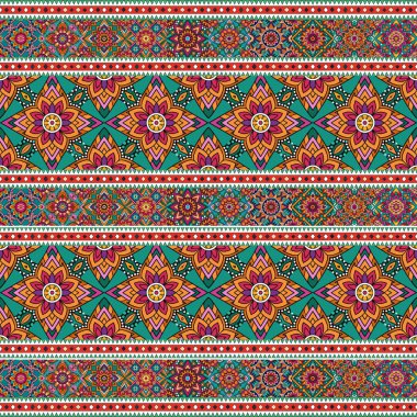 Tekstil veya ambalaj için etniksiz vektör deseni