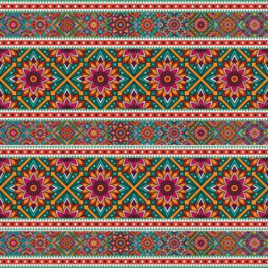 Etnik boho kusursuz desen. kabile kumaşı dokusu