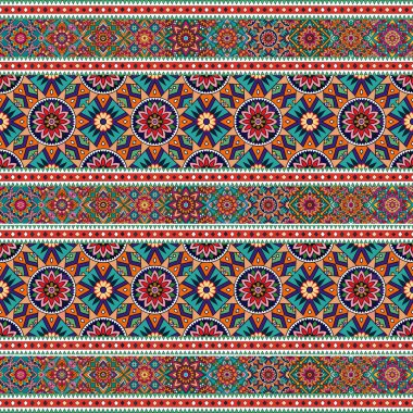 Kusursuz çiçekli etnik desen. soyut süs deseni