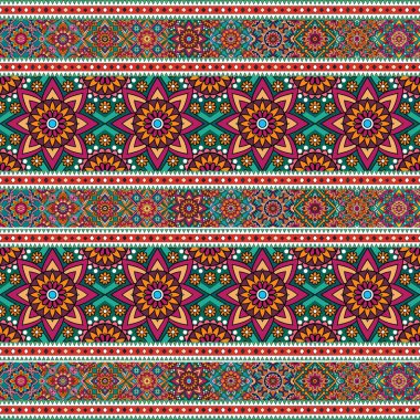 etnik çiçek seamless modeli