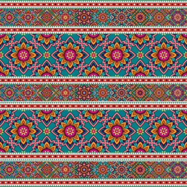 Geleneksel süs. Geometrik dikişsiz desen. vektör illüstrasyonu