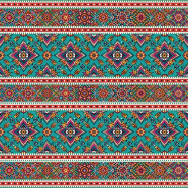 Etnik süsleme ile kusursuz desen. vektör illüstrasyonu