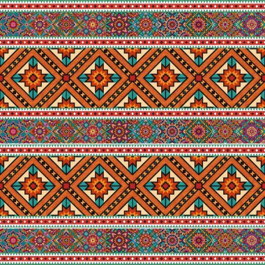 etnik çiçek seamless modeli