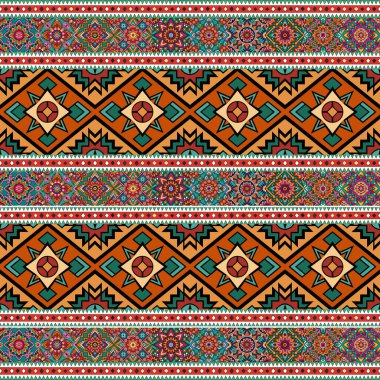 vektörler aztek süslemeli renksiz etnik desen