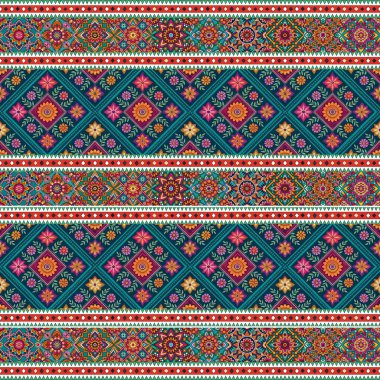renkli etnik halı, vektör illüstrasyonu