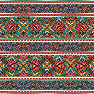 Soyut kumaş desenli, kusursuz etnik desenli.