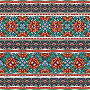 Vektör Dikişsiz desen renkli süsleme ile