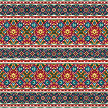 Ukrayna aksesuarlı etnik model. vektör illüstrasyonu