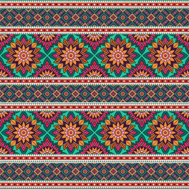 vektör etnik renksiz desen.