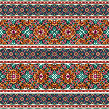 Kumaş, duvar kağıdı, baskı veya arkaplan için etnik model tasarımı.