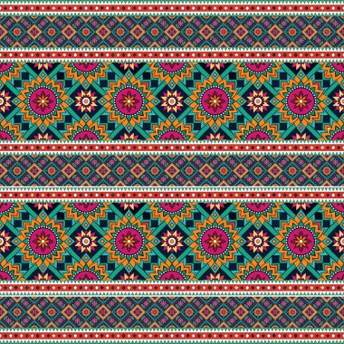 Etnik, pürüzsüz bir model. renkli geometrik arkaplan
