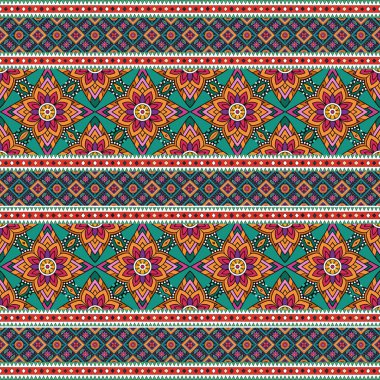 etnik çiçek seamless modeli