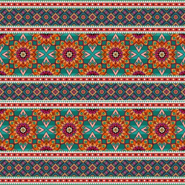 Geleneksel süs. Geometrik dikişsiz desen. vektör illüstrasyonu