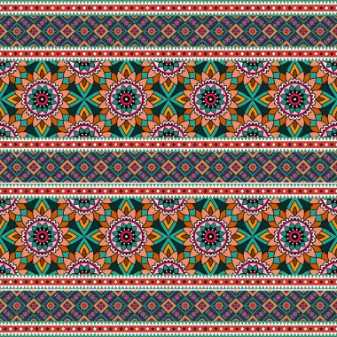 vektörsüz çiçeksiz etnik desen