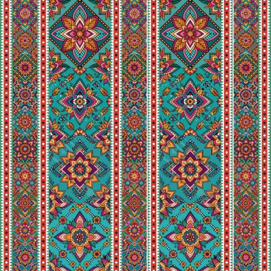 Etnik çiçek süsü. vektörsüz desen