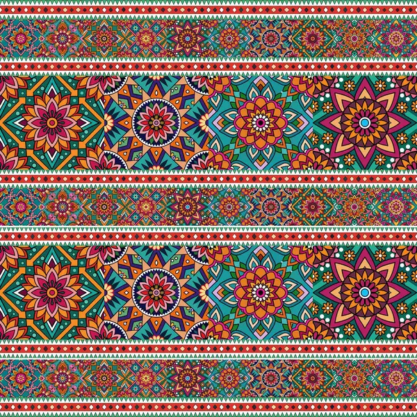 Etnik çiçek seamless modeli. Soyut dekoratif desen