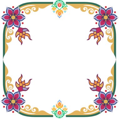 Tasarımınız için çiçek desenli güzel renkli bir arkaplanın vektör çizimi