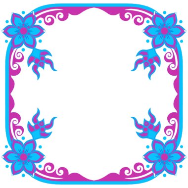 Çiçek süslemesinin vektör illüstrasyonu