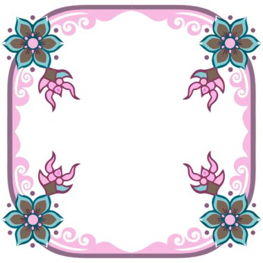 Çiçekli vektör çerçevesi