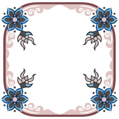 Çiçekli bir çerçevenin vektör illüstrasyonu
