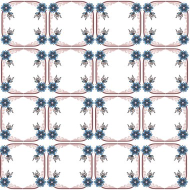 Çiçek süsü ile kusursuz desen