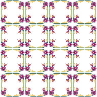 Pembe renklerde kusursuz çiçek deseni. raster illüstrasyonu.