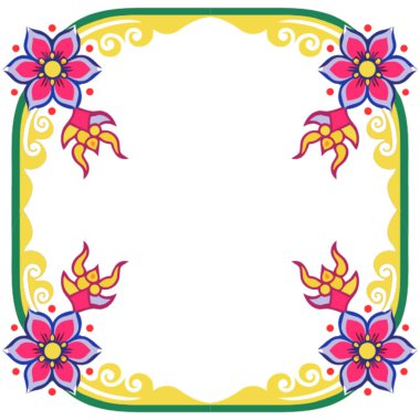 Çiçek çerçevesinin vektör illüstrasyonuName