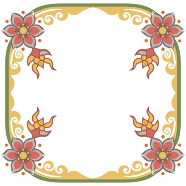 Çiçek çerçevesinin vektör illüstrasyonuName