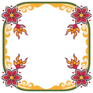 Çiçek deseninin vektör çizimi