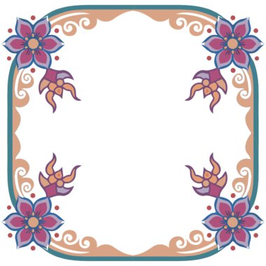 Yapraklar ve çiçekler, izole edilmiş.