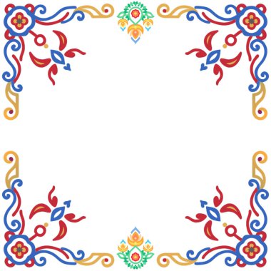 Çiçekli süs çerçeve