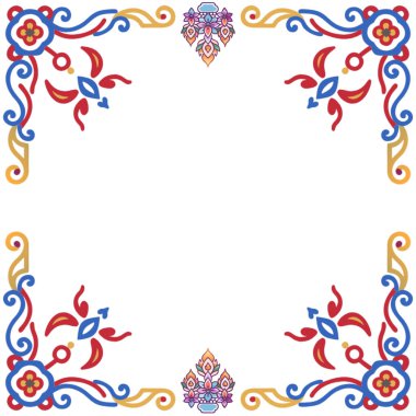 vektör dekoratif doğa çerçevesi