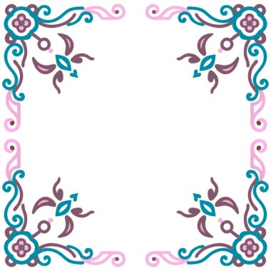 Vintage çerçeve süsleme ile