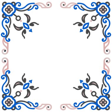 floral çerçeveler vektör kümesi