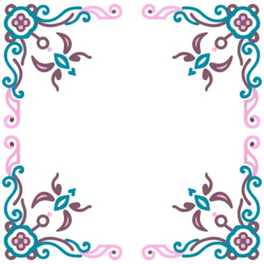 Vektör çiçek çerçeveleri. vektör illüstrasyonu.