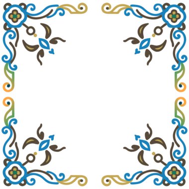 vektör dekoratif doğa çerçevesi