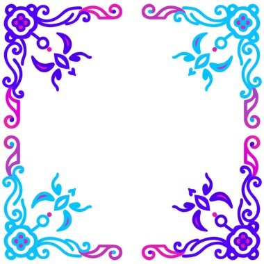 Çiçekli güzel çerçeve