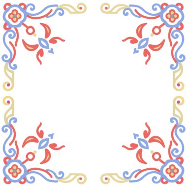 Güzel çiçek süslemesinin vektör çizimi