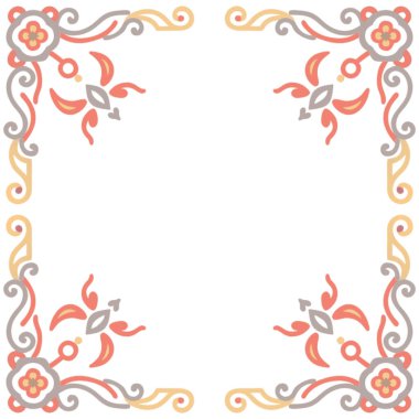 Kartlar, davetiyeler, afişler ve diğer tasarım için çerçeve tasarımı ögeleri. vektör illüstrasyonu