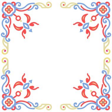 Çiçekli çerçeve tasarımı. vektör illüstrasyonu.